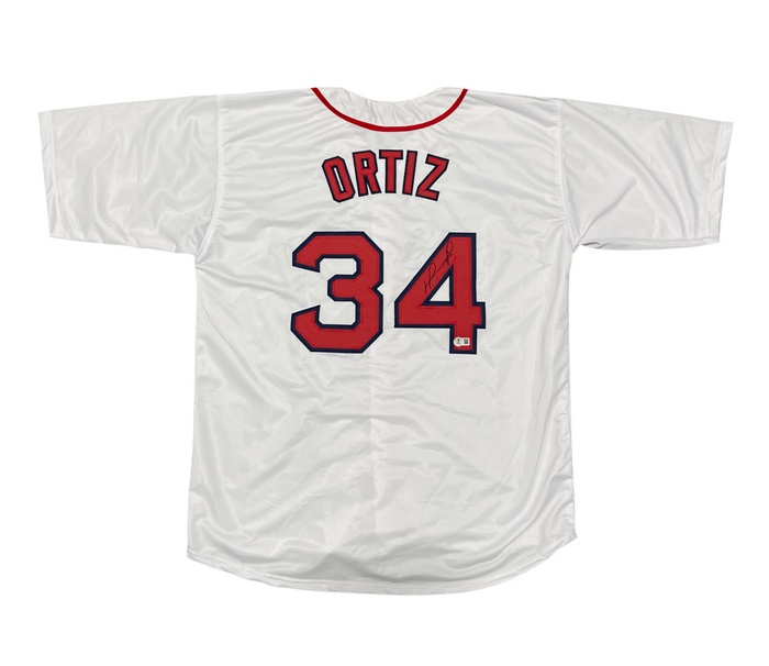 David Ortiz Signed Boston Red Sox Custom Jersey Beckett Witness BAS COA-Powers Sports Memorabilia