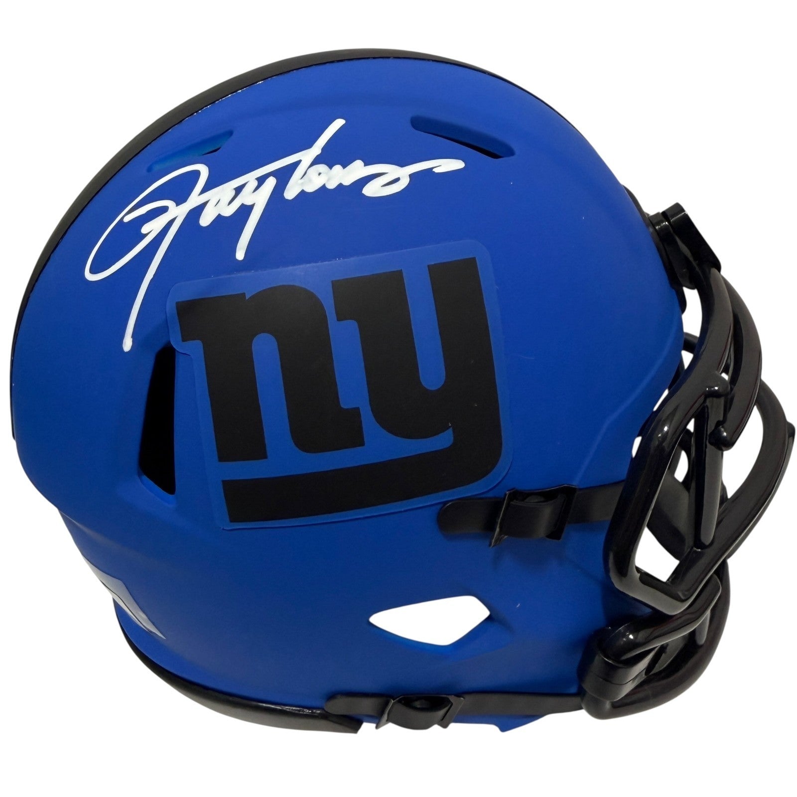 Lawrence Taylor Signed New York Giants Rave Mini Helmet Beckett Witness Authenticated-Powers Sports Memorabilia