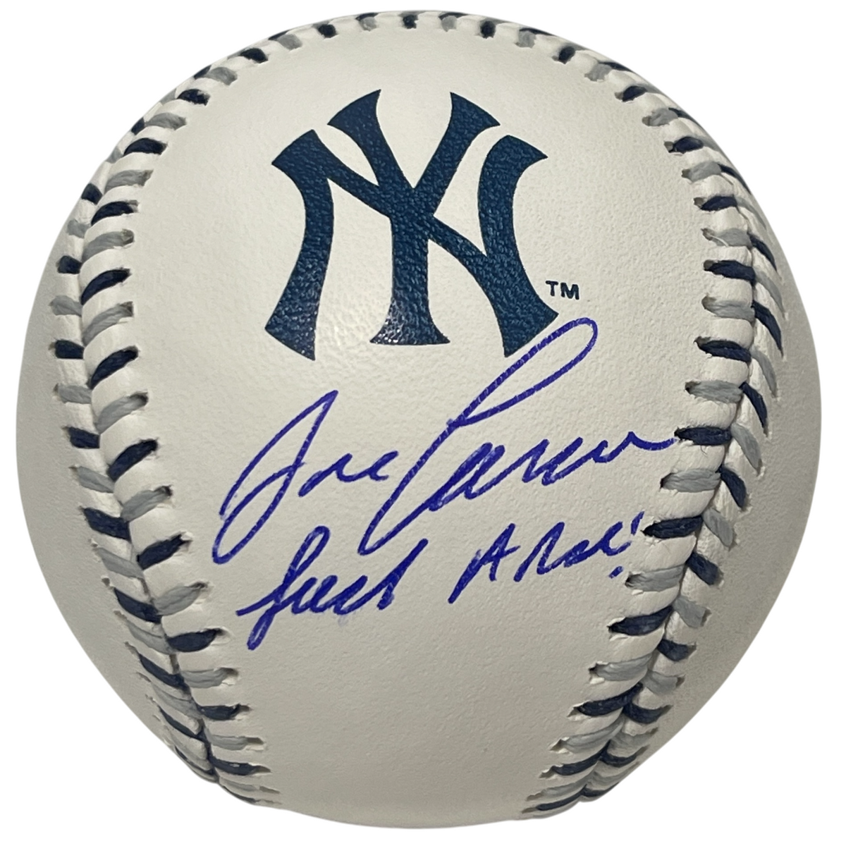 Jose Canseco Signed Yankees Logo ROMLB Baseball w/ F**k AROD! Beckett W Beckett Authenticated-Powers Sports Memorabilia