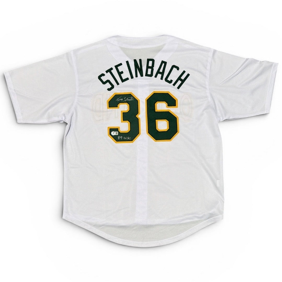 Terry Steinbach Signed Custom Jersey w/ WSC Beckett W Beckett Authenticated-Powers Sports Memorabilia