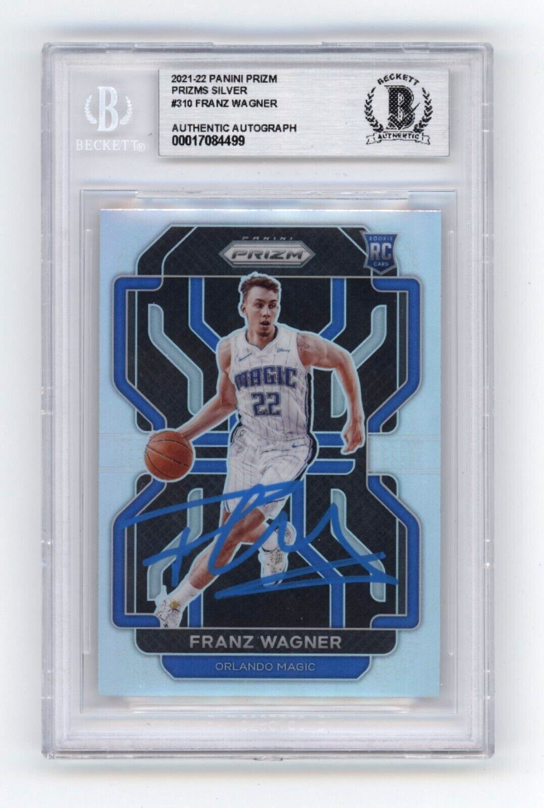 Franz Wagner 2021-22 Panini Prizm Silver #310 Rookie RC Signed BAS BGS Auth Auto-Powers Sports Memorabilia