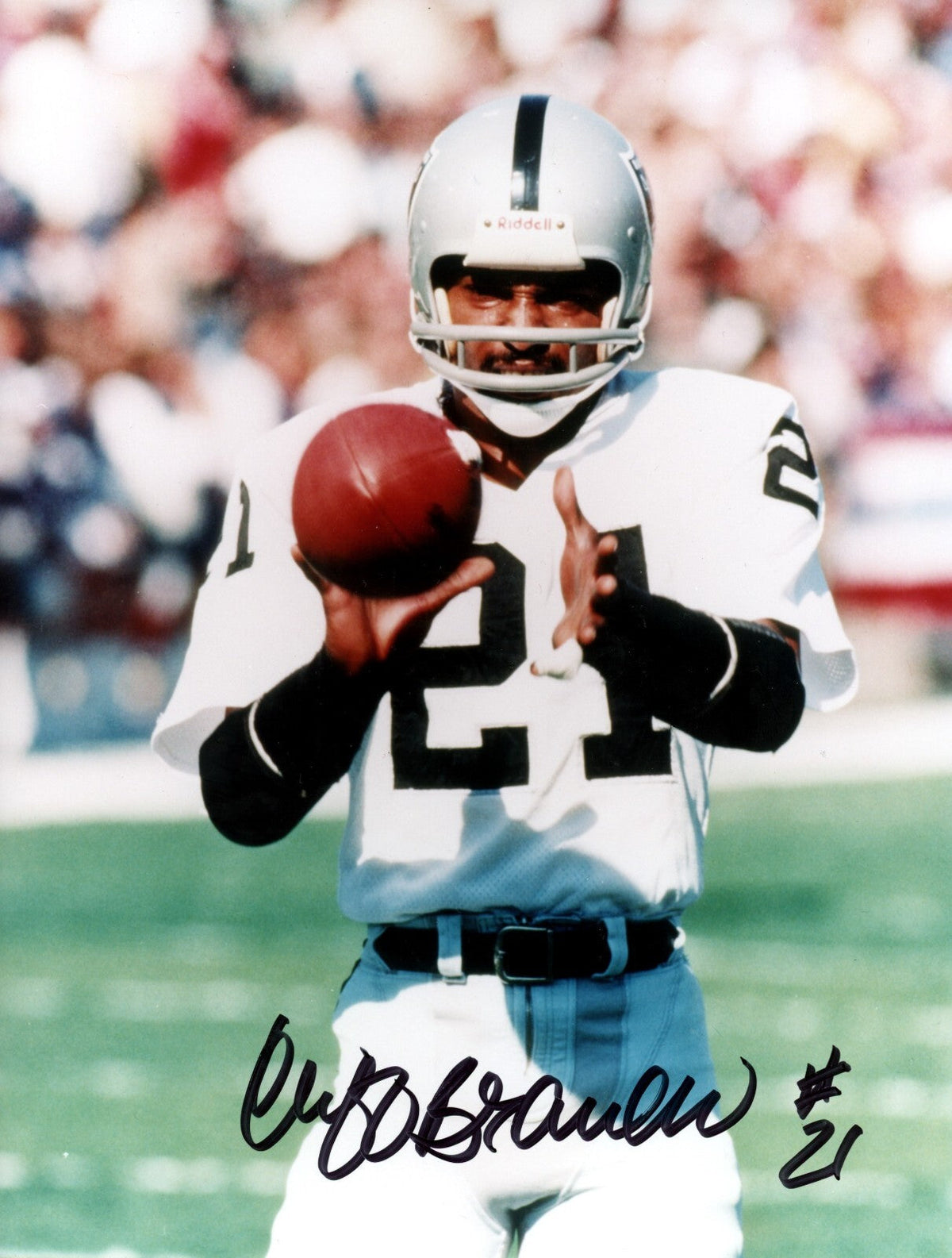 Cliff Branch Signed Autographed Oakland Raiders 8x10 Photo LSCM COA-Powers Sports Memorabilia
