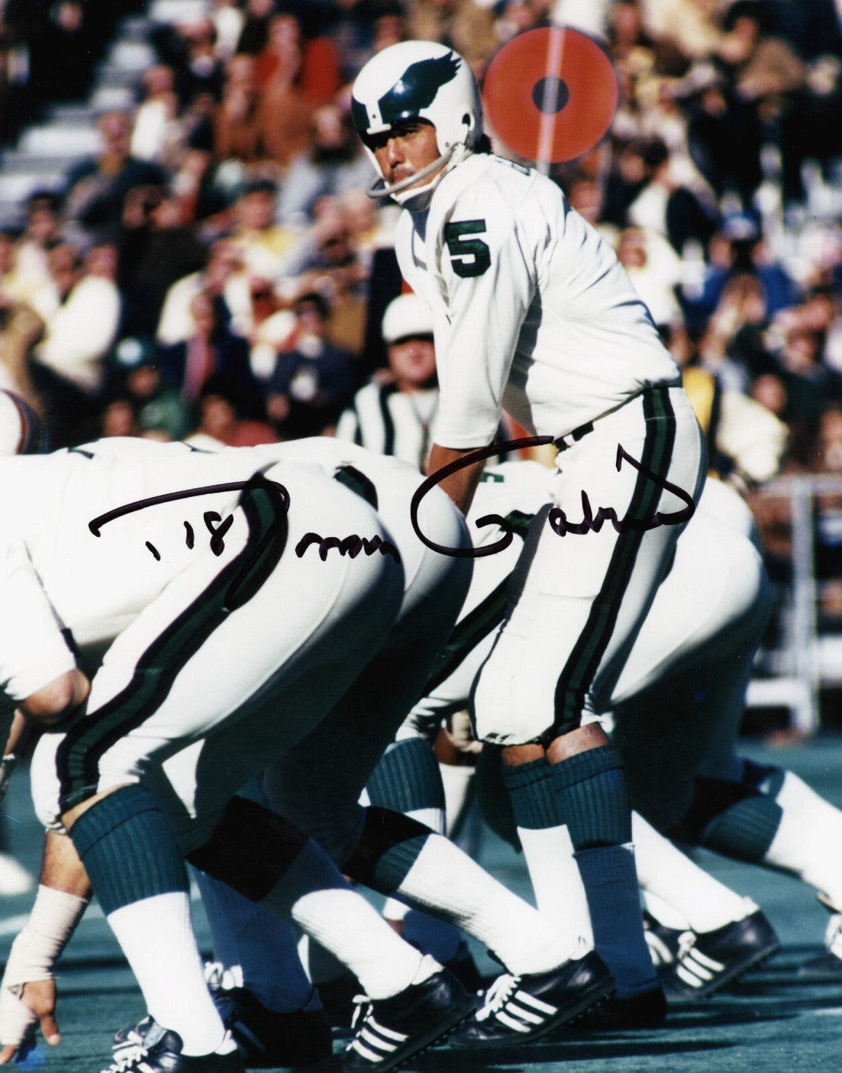 Roman Gabriel Signed Autographed Philadelphia Eagles 8x10 Photo LSCM COA-Powers Sports Memorabilia