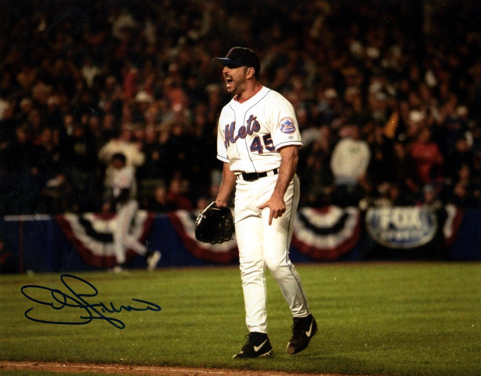 John Franco Signed New York Mets 8x10 Photo LSCM Authenticated #2-Powers Sports Memorabilia