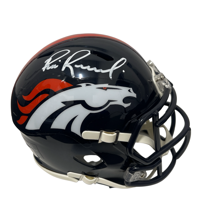 Bill Romanowski Signed Broncos Speed Mini Helmet Beckett Witness Authenticated-Powers Sports Memorabilia