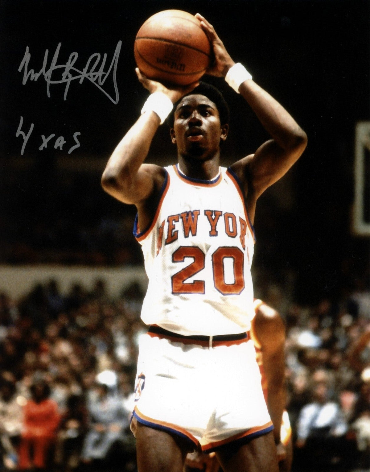 Micheal Ray Richardson Signed New York Knicks 8x10 Photo w/ 4x AS LSCM COA-Powers Sports Memorabilia