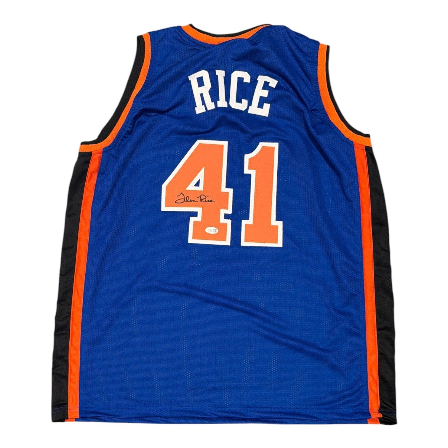 Glen Rice Signed Custom Jersey JSA Witness Authenticated - Blue Jersey-Powers Sports Memorabilia
