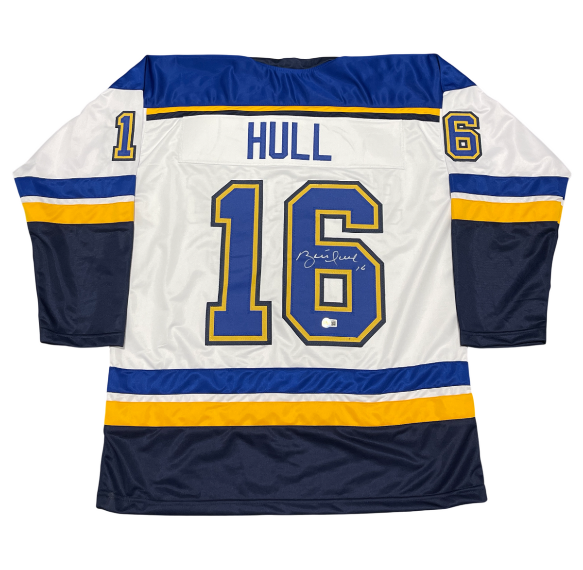 Brett Hull Signed Custom Jersey Beckett Witness Authenticated-Powers Sports Memorabilia