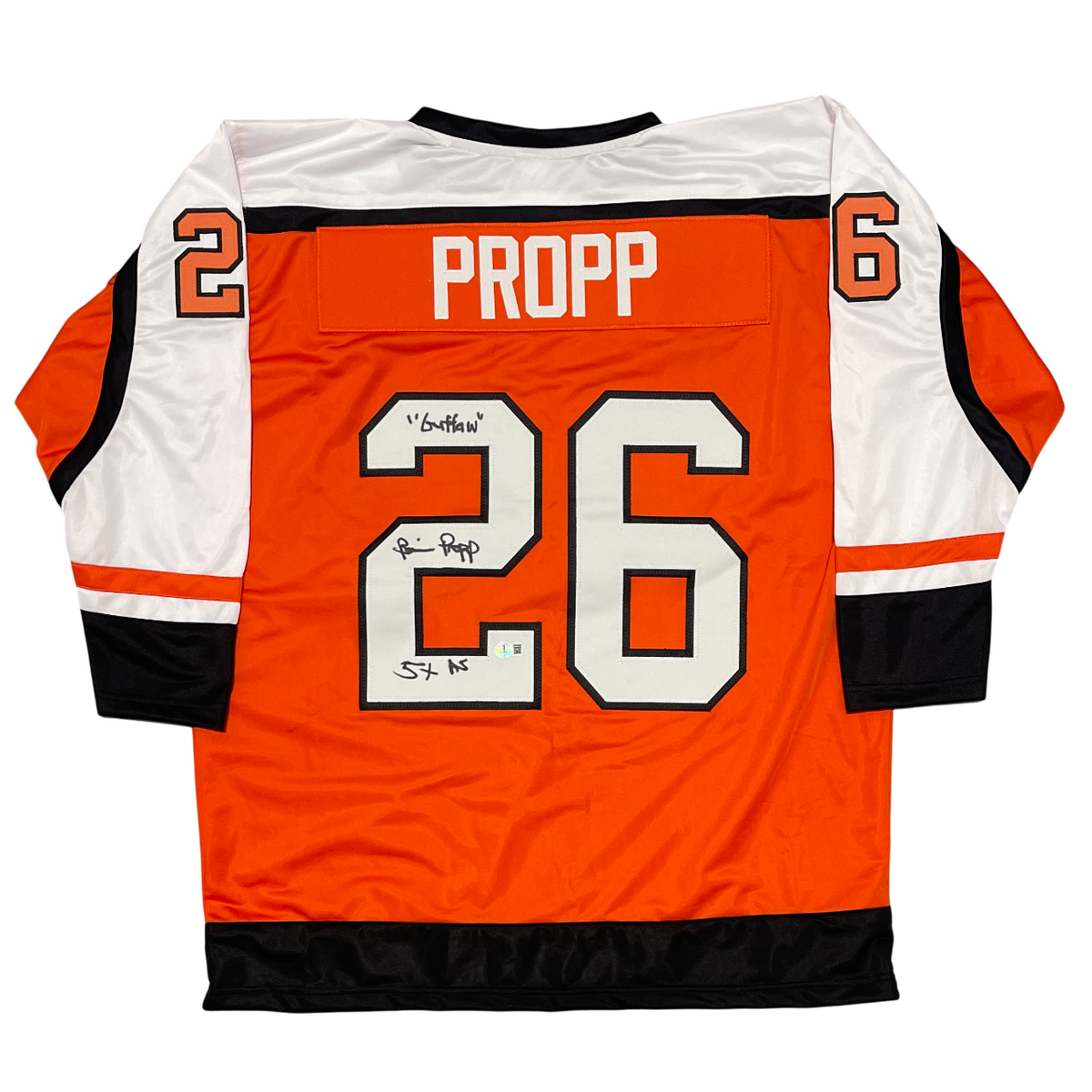 Brian Propp Signed Custom Jersey w/ 2 Insc. Beckett Witness Authenticated-Powers Sports Memorabilia