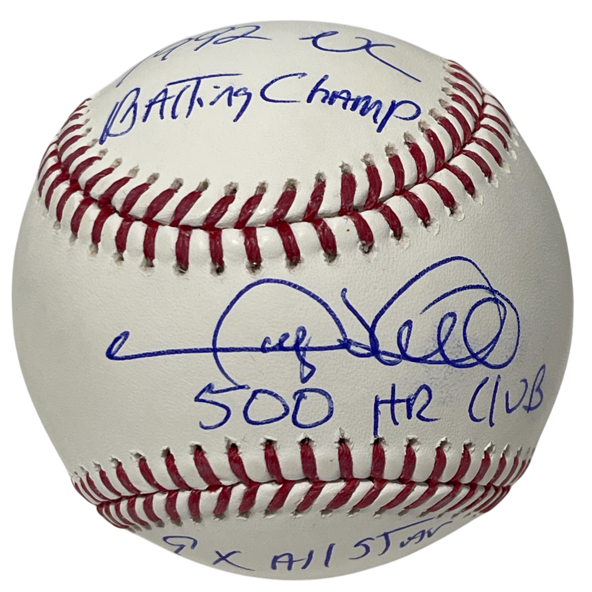 Gary Sheffield Signed ROMLB Baseball w/ 3 Insc 500 HR ++ Beckett Witness Authenticated-Powers Sports Memorabilia