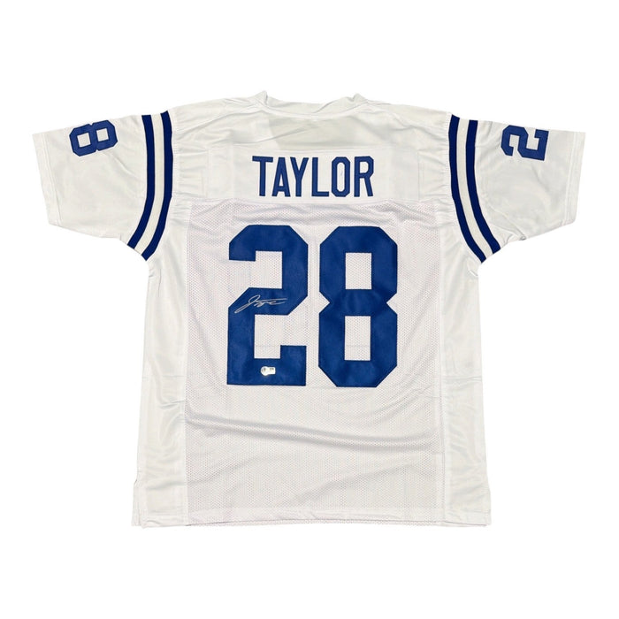 Jonathan Taylor Signed Custom Jersey Beckett Witness Authenticated - White Jersey-Powers Sports Memorabilia