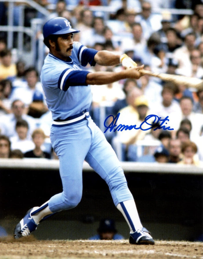 Amos Otis Signed Kansas City Royals 8x10 Photo LSCM Authenticated #1-Powers Sports Memorabilia