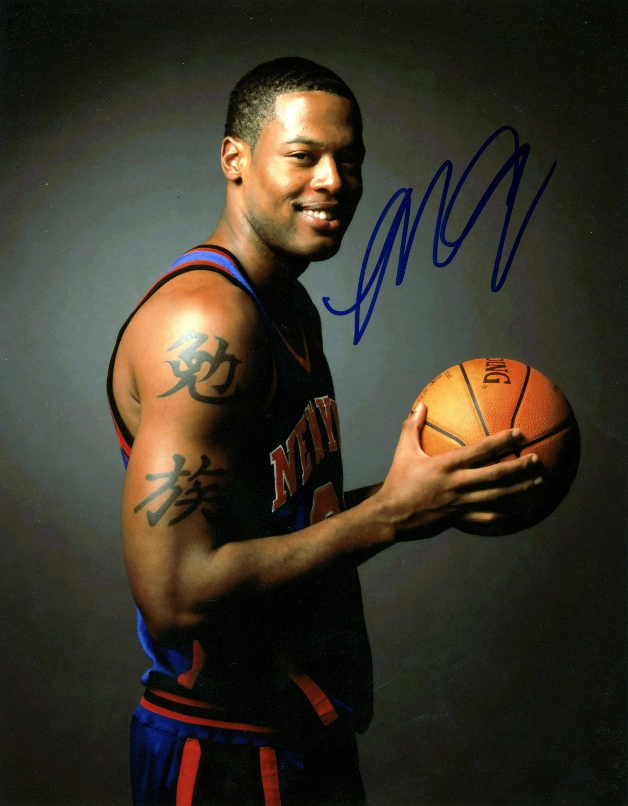 Marcus Camby Signed New York Knicks 8x10 Photo LSCM Authenticated-Powers Sports Memorabilia