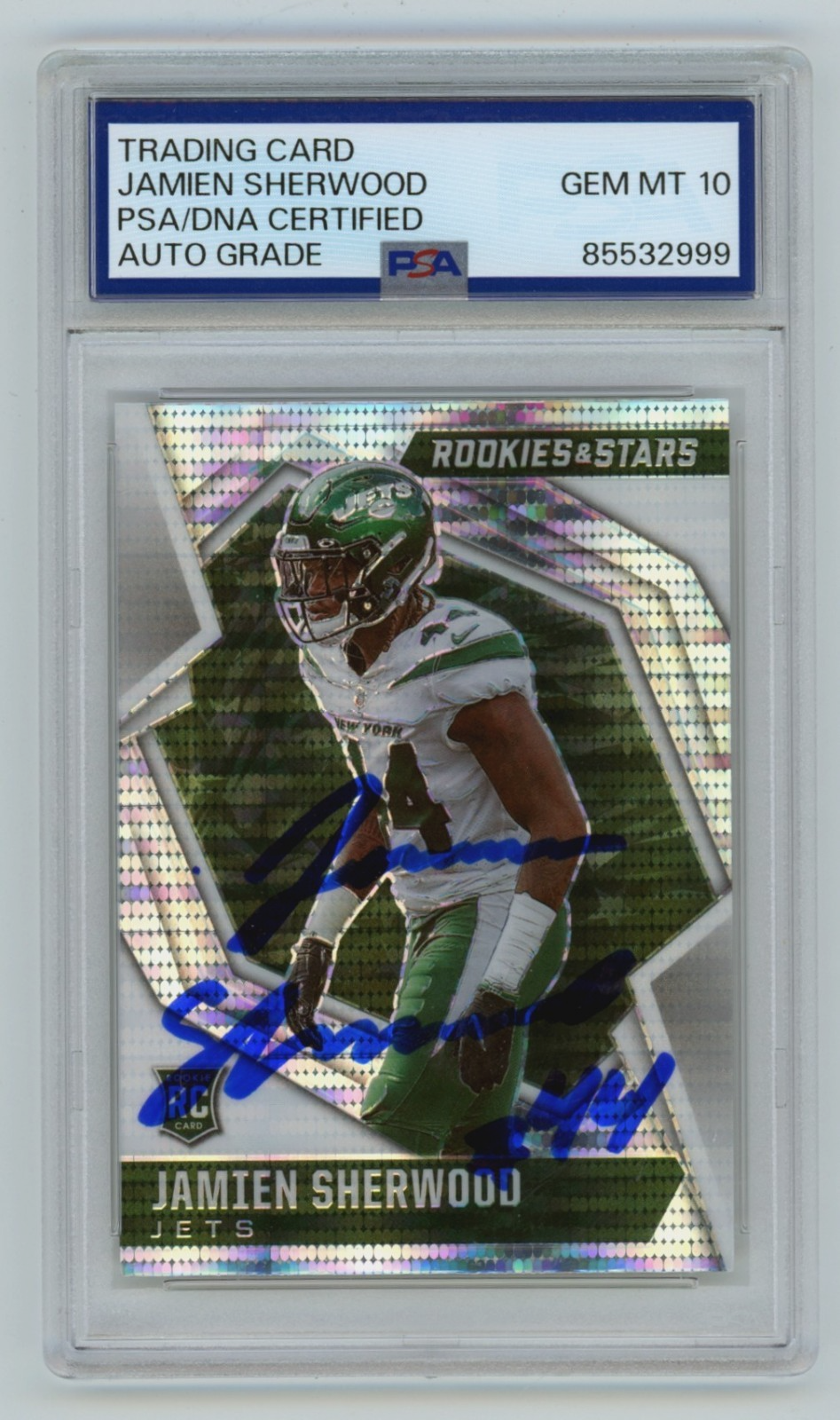 Jamien Sherwood 2021 Rookies & Stars #186 Pulsar Prizm RC Signed PSA 10 Auto-Powers Sports Memorabilia