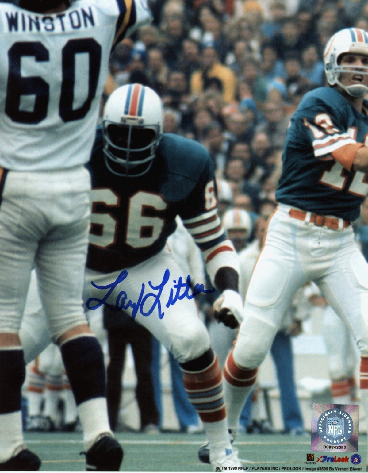 Larry Little Signed Miami Dolphins 8x10 Photo LSCM Authenticated #1-Powers Sports Memorabilia