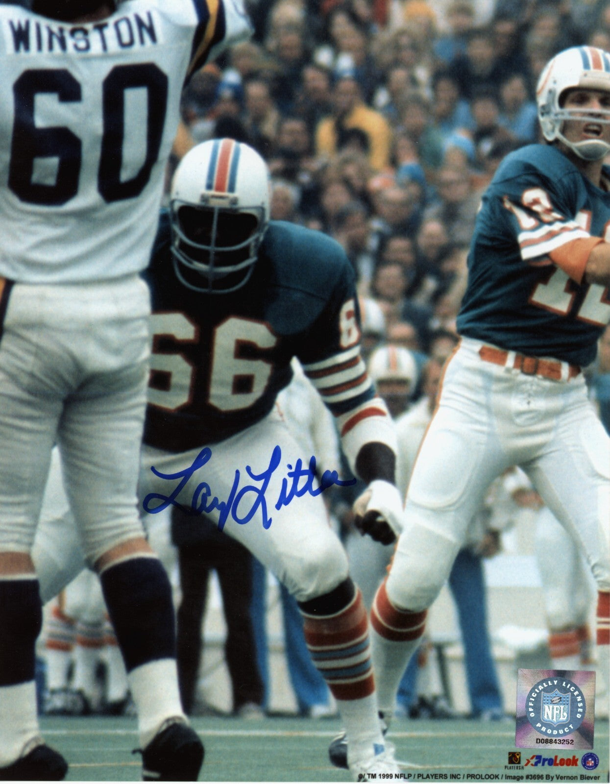Larry Little Signed Miami Dolphins 8x10 Photo LSCM Authenticated #1-Powers Sports Memorabilia