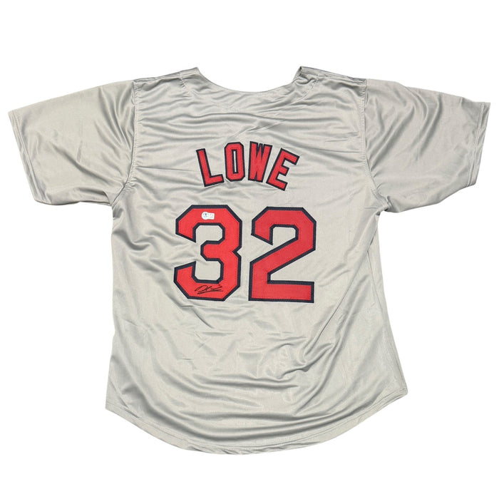 Derek Lowe Signed Custom Jersey Beckett Witness Authenticated-Powers Sports Memorabilia