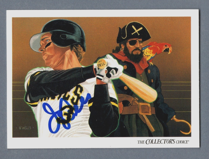Jay Bell Signed 1993 Upper Deck #830 LSCM Authenticated Pittsburgh Pirates-Powers Sports Memorabilia