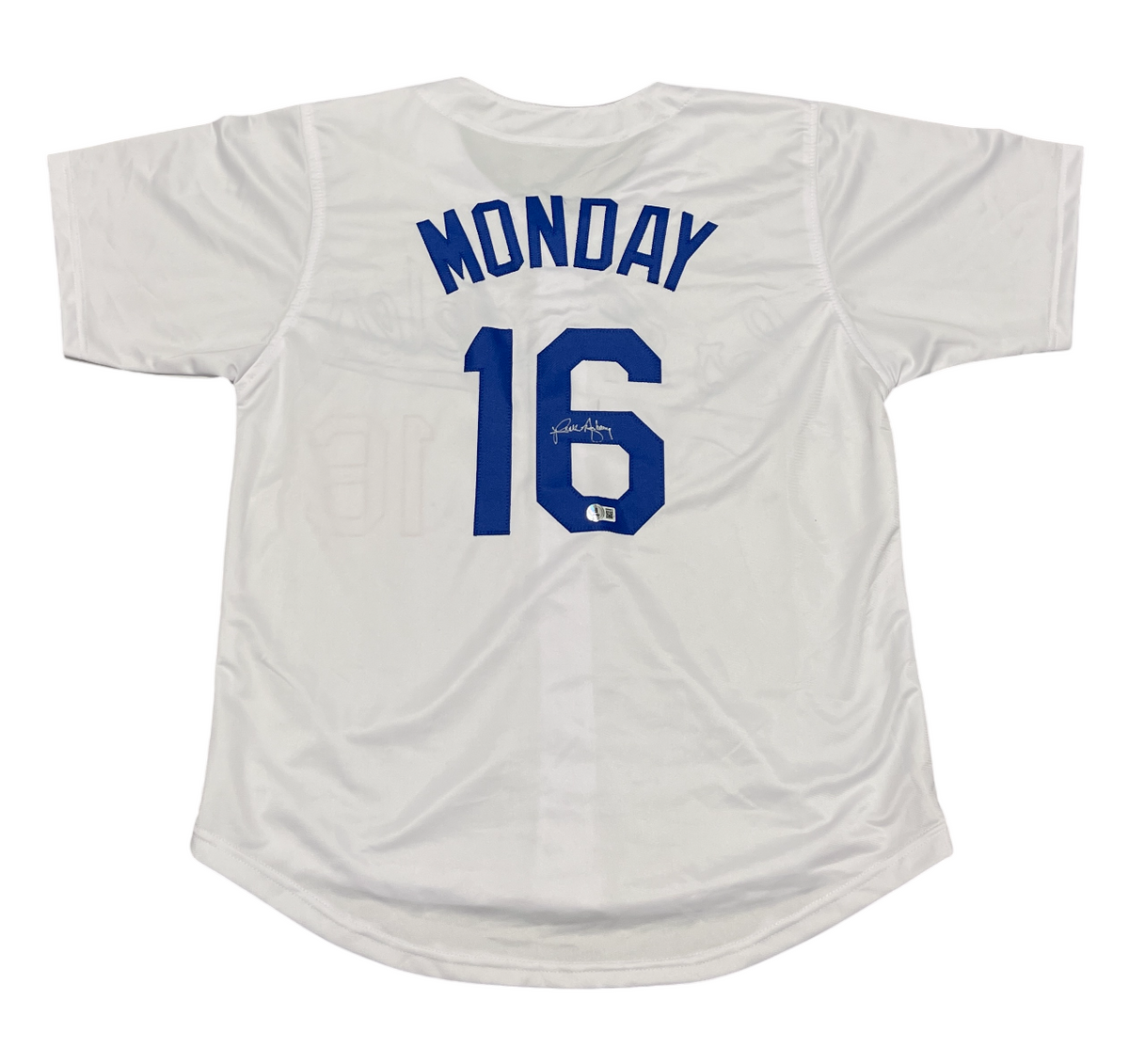 Rick Monday Signed Los Angeles Dodgers Custom Jersey Beckett Witness BAS COA-Powers Sports Memorabilia
