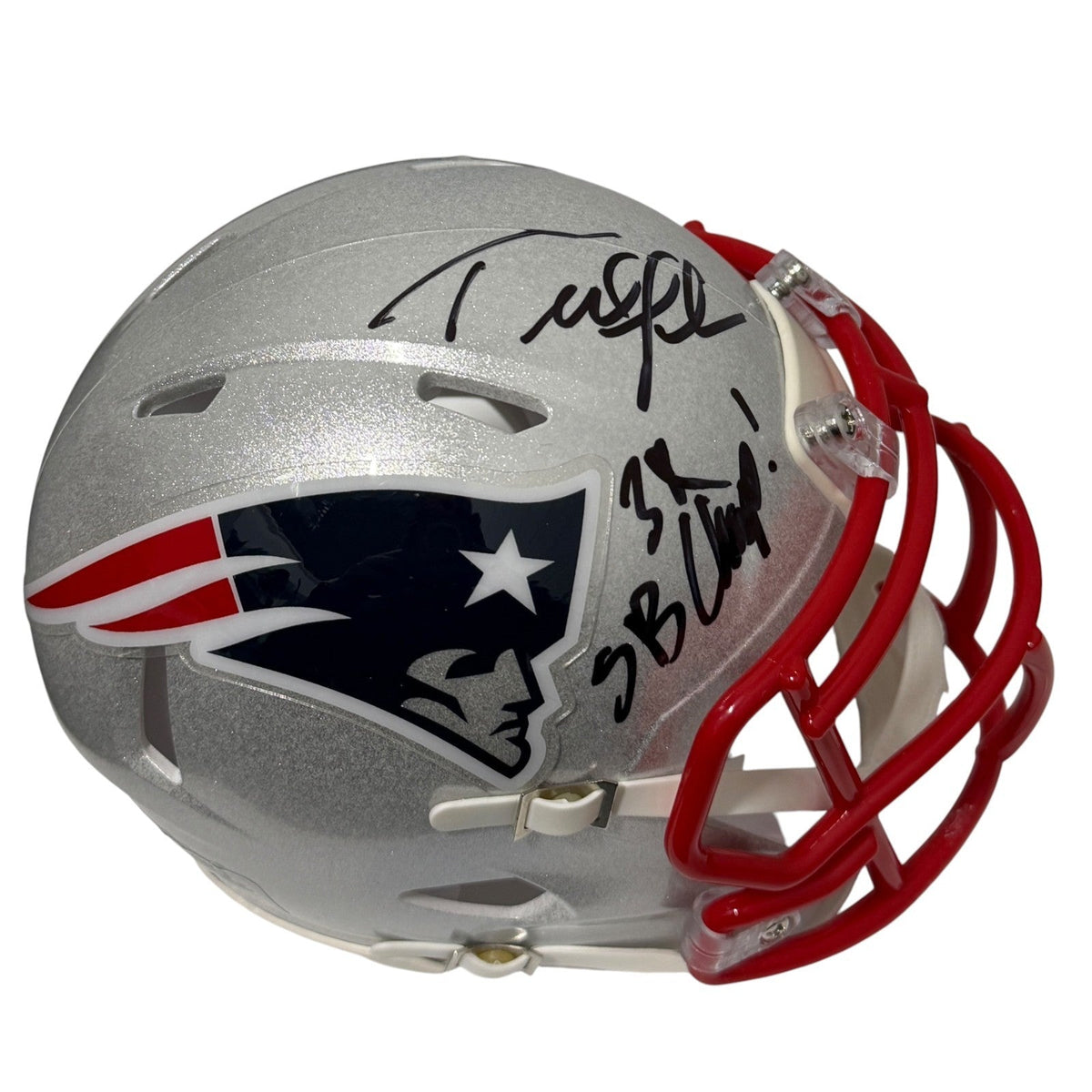 Ted Johnson Signed Patriots Speed Mini Helmet w/ 3x SB Champ JSA Witness COA-Powers Sports Memorabilia
