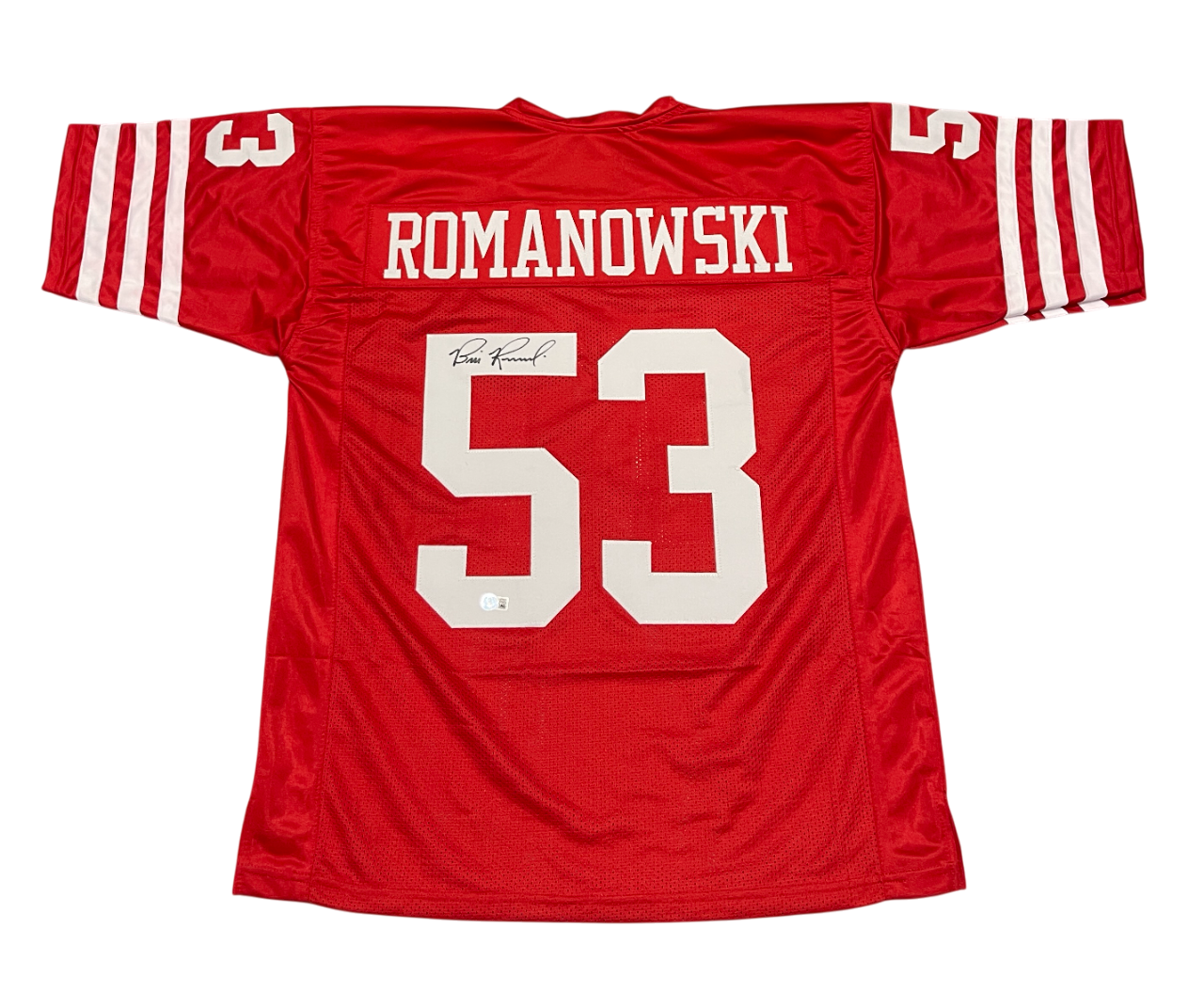 Bill Romanowski Signed Custom Jersey Beckett Witness Authenticated-Powers Sports Memorabilia