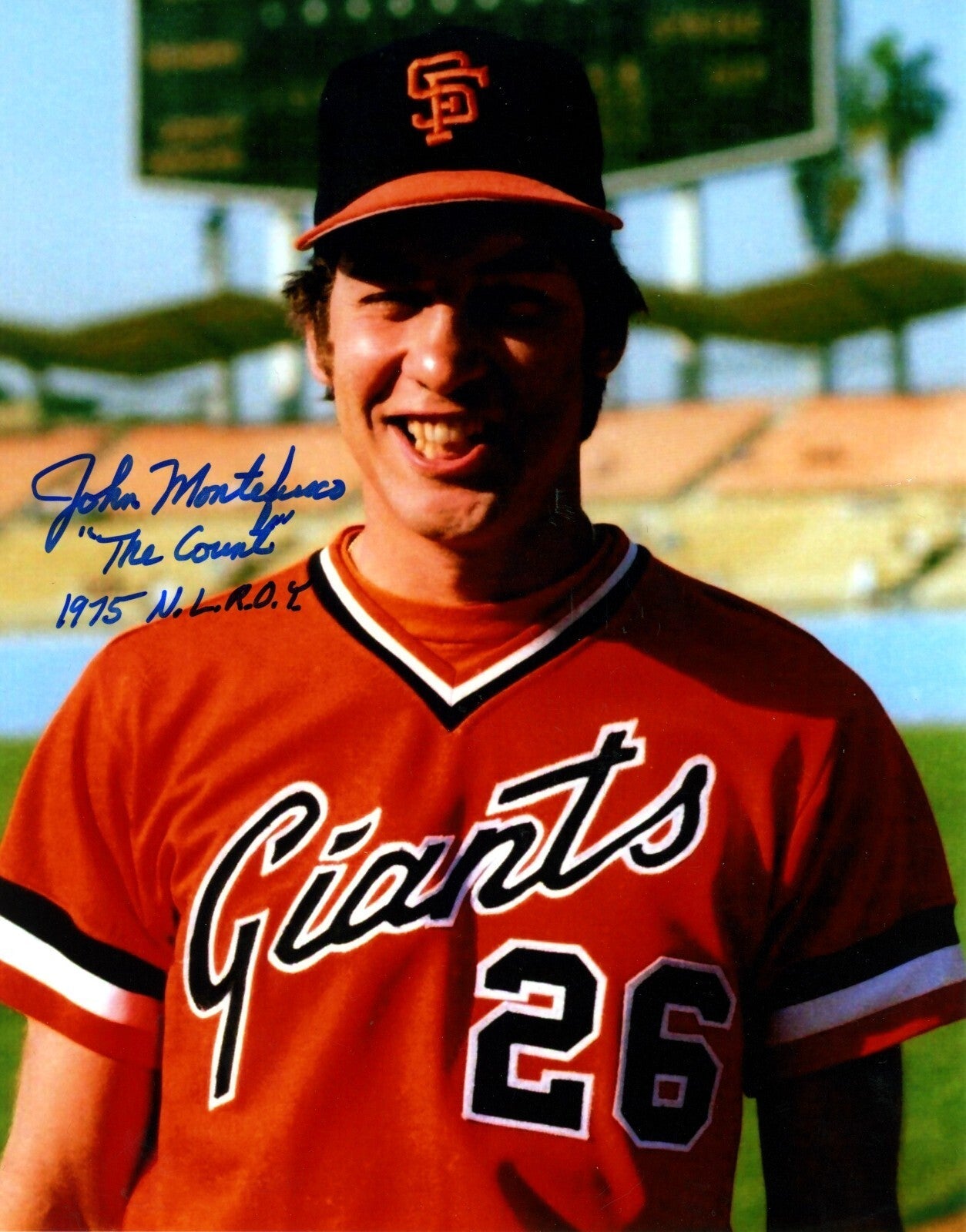 John Montefusco Signed SF Giants 8x10 Photo w/ The Count + 1975 NL ROY LSCM Authenticated-Powers Sports Memorabilia