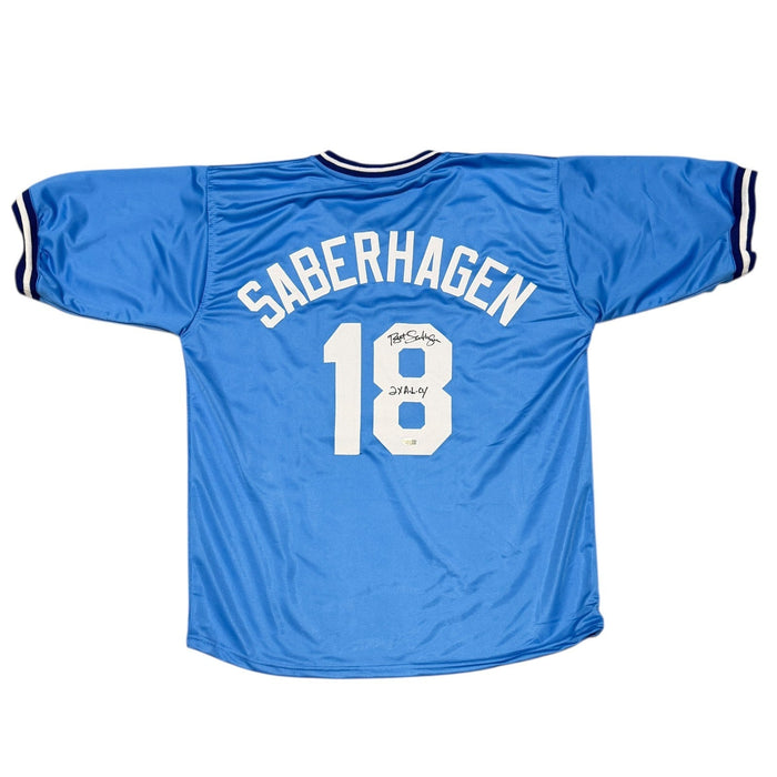 Bret Saberhagen Signed Custom Jersey w/ 2x AL CY JSA Witness Authenticated-Powers Sports Memorabilia