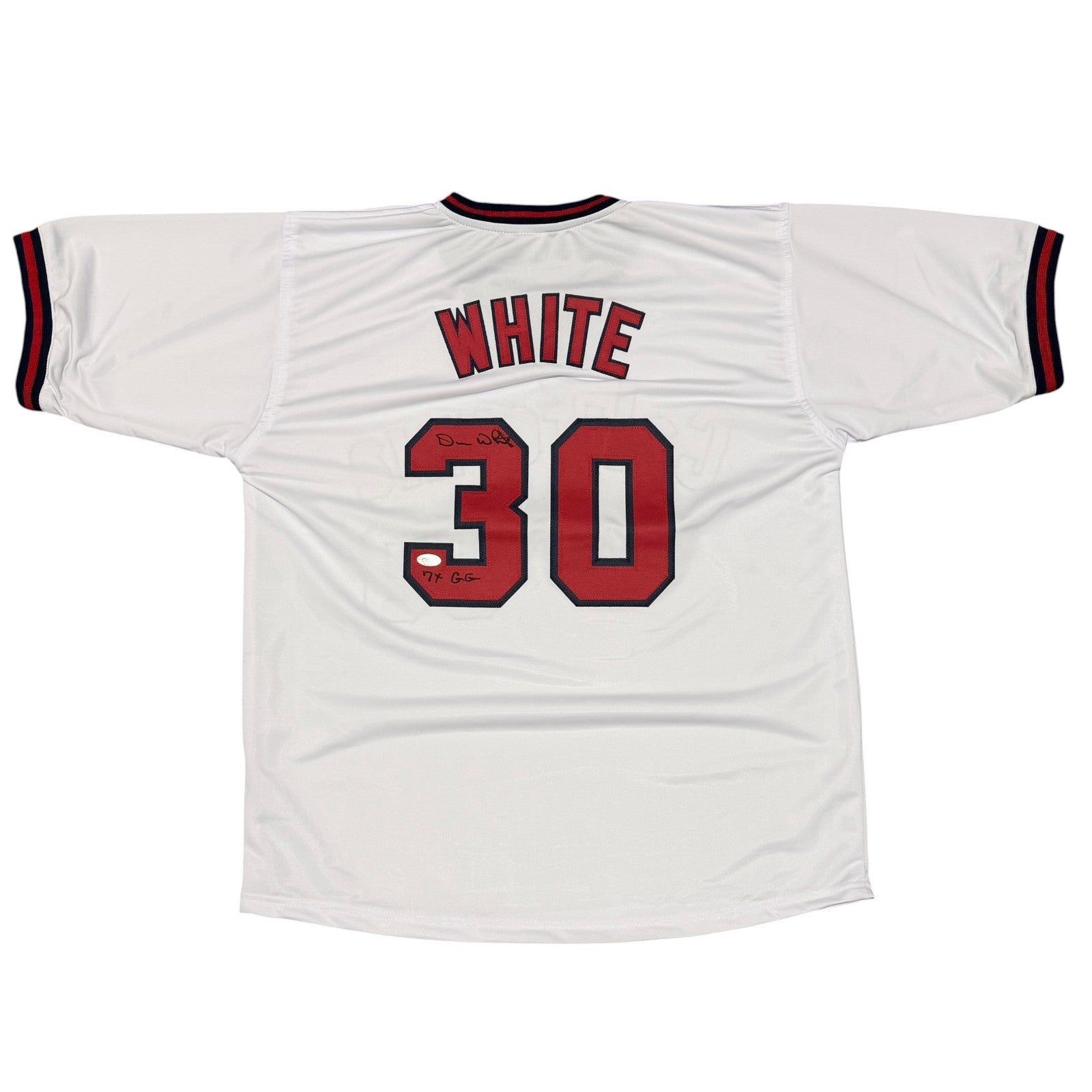 Devon White Signed California Angeles Custom Jersey w/ 7x GG JSA Witness Authenticated-Powers Sports Memorabilia
