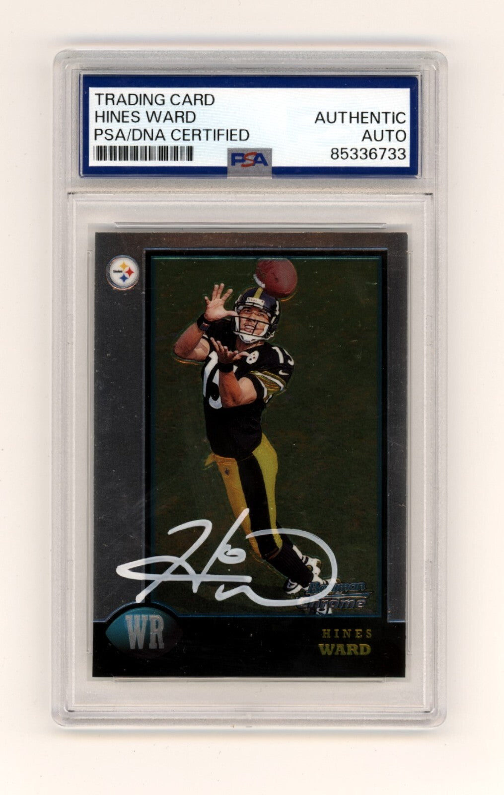 Hines Ward 1998 Bowman Chrome #27 Signed Rookie RC PSA Auto Steelers-Powers Sports Memorabilia
