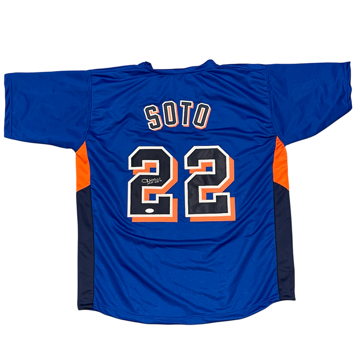 Juan Soto Signed Autographed New York Mets Blue Custom Jersey JSA COA-Powers Sports Memorabilia