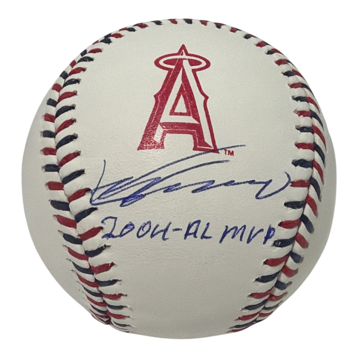 Vladimir Guerrero Signed LA Angels Logo Baseball w/ 2004 AL MVP JSA Witness COA-Powers Sports Memorabilia