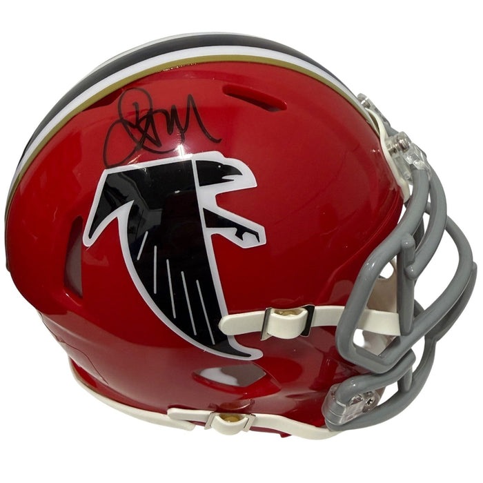 Jamal Anderson Signed Atlanta Falcons TB Red Mini Helmet JSA Witness Authenticated-Powers Sports Memorabilia