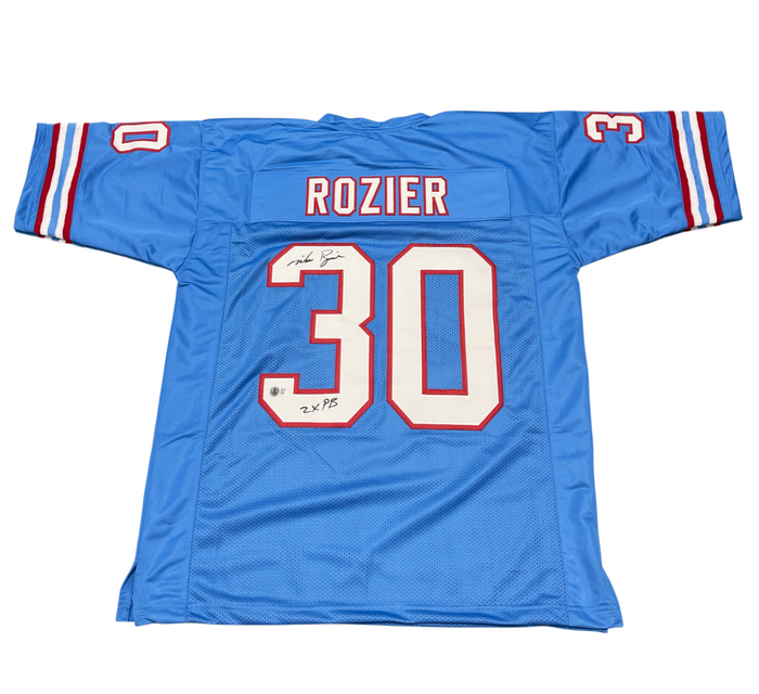 Mike Rozier Signed Custom Jersey w/ 2x PB Beckett Witness Authenticated-Powers Sports Memorabilia