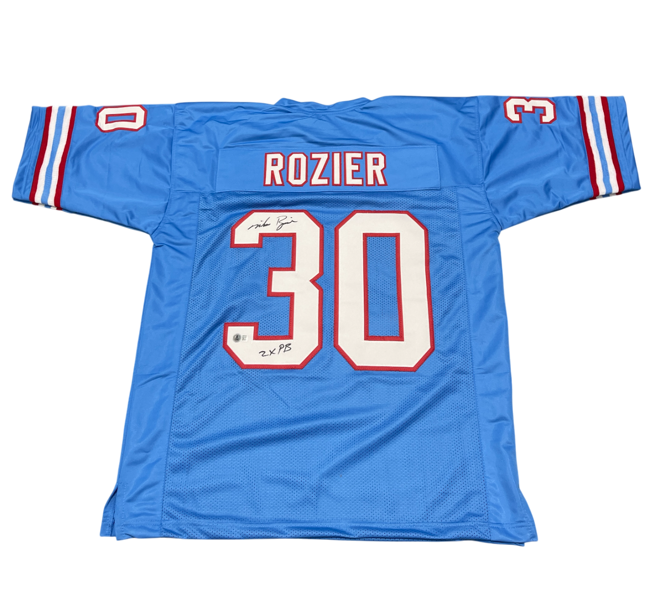 Mike Rozier Signed Custom Jersey w/ 2x PB Beckett Witness Authenticated-Powers Sports Memorabilia