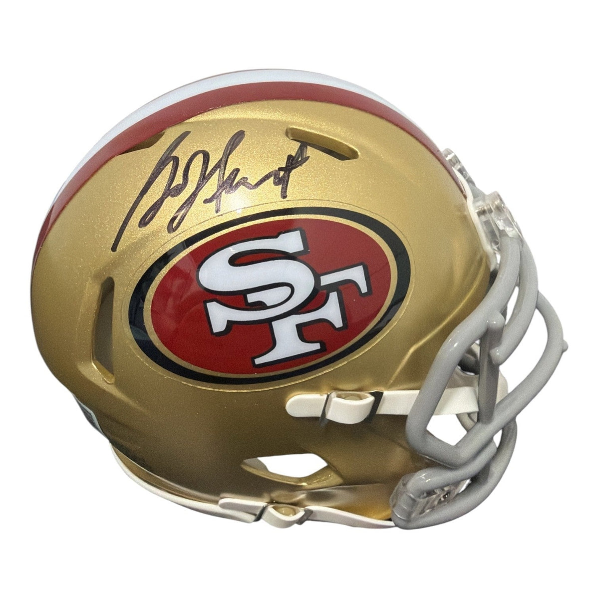 Garrison Hearst Signed San Francisco 49ers Mini Helmet Beckett Witness BAS COA-Powers Sports Memorabilia