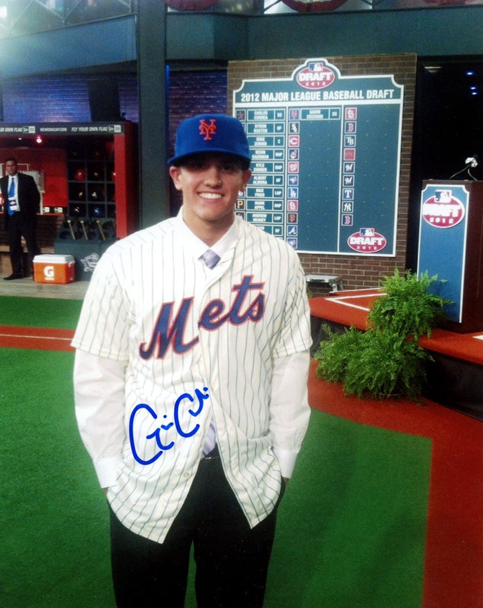 Gavin Cecchini Signed New York Mets 8x10 Photo LSCM Authenticated #2-Powers Sports Memorabilia
