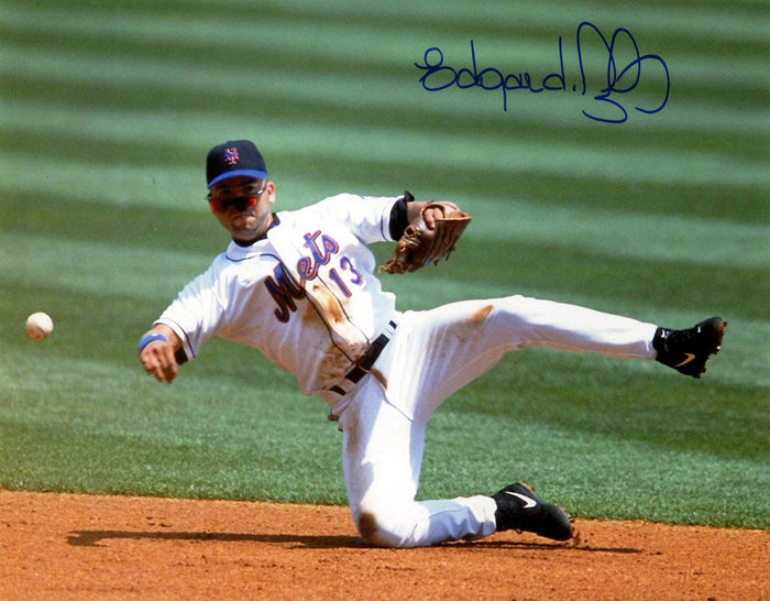 Edgardo Alfonzo Signed New York Mets 8x10 Photo LSCM Authenticated-Powers Sports Memorabilia