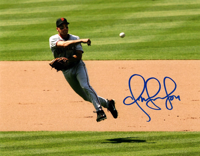 Omar Vizquel Signed San Francisco Giants 8x10 Photo LSCM Authenticated #2-Powers Sports Memorabilia