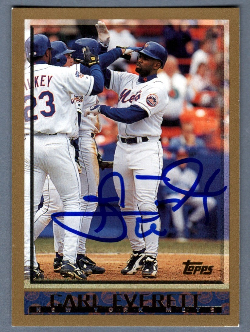 Carl Everett Signed 1997 Topps #157 LSCM Authenticated New York Mets-Powers Sports Memorabilia