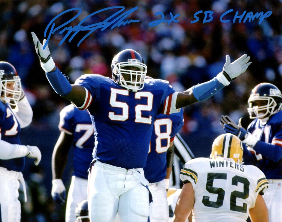 Pepper Johnson Signed New York Giants 8x10 Photo w/ 2x SB Champ LSCM COA-Powers Sports Memorabilia