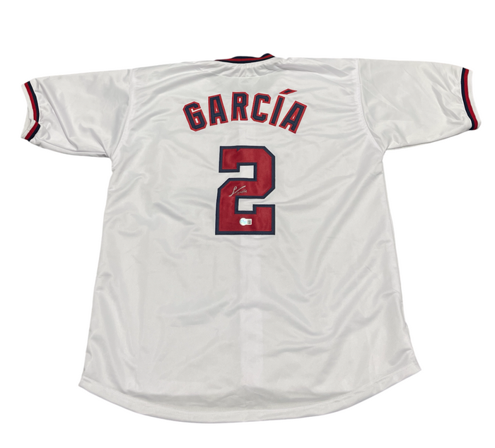 Luis Garcia Signed Washington Nationals Custom Jersey Beckett BAS COA-Powers Sports Memorabilia
