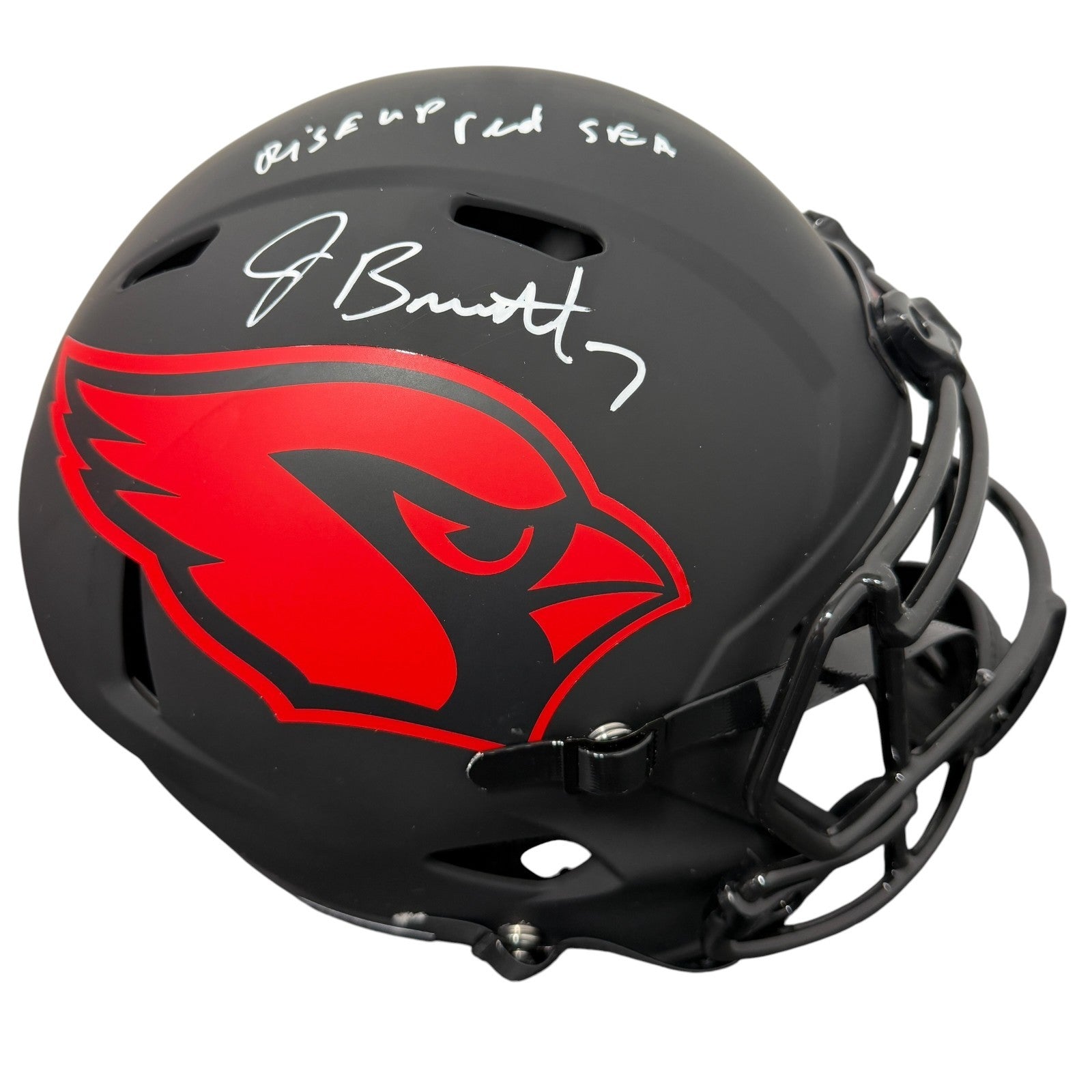 Jacoby Brissett Signed Cardinals Eclipse FS Full Size Helmet w/ Insc JSA Witness Authenticated-Powers Sports Memorabilia