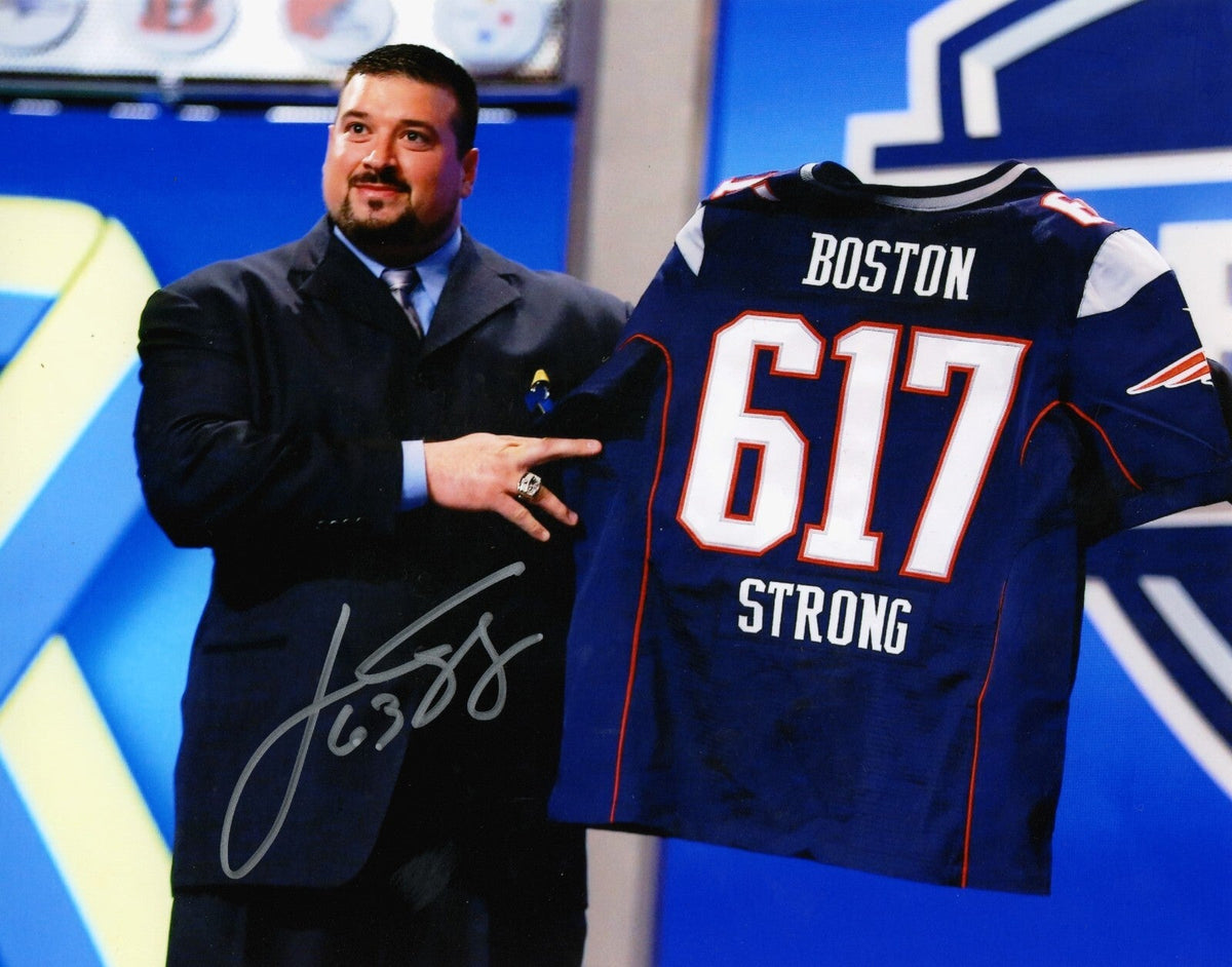 Joe Andruzzi Signed Patriots 8x10 Photo Boston Strong LSCM Authenticated #3-Powers Sports Memorabilia