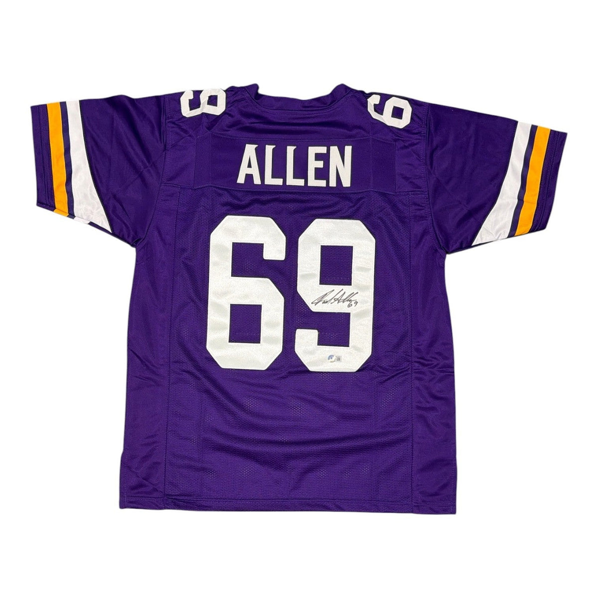 Jared Allen Signed Minnesota Vikings Custom Jersey Beckett Witness BAS COA-Powers Sports Memorabilia