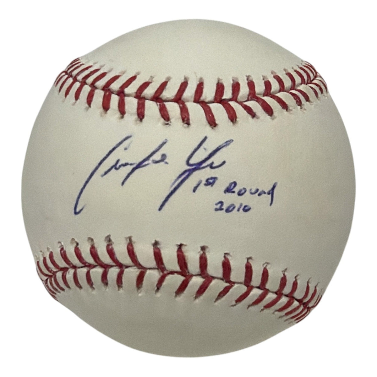 Christian Yelich Signed Autographed ROMLB Baseball w/ 1st Round 2010 JSA COA-Powers Sports Memorabilia