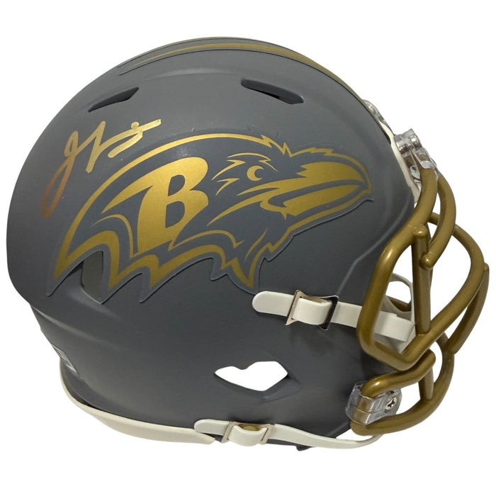 Jamal Lewis Signed Baltimore Ravens Slate Mini Helmet JSA Witness Authenticated-Powers Sports Memorabilia