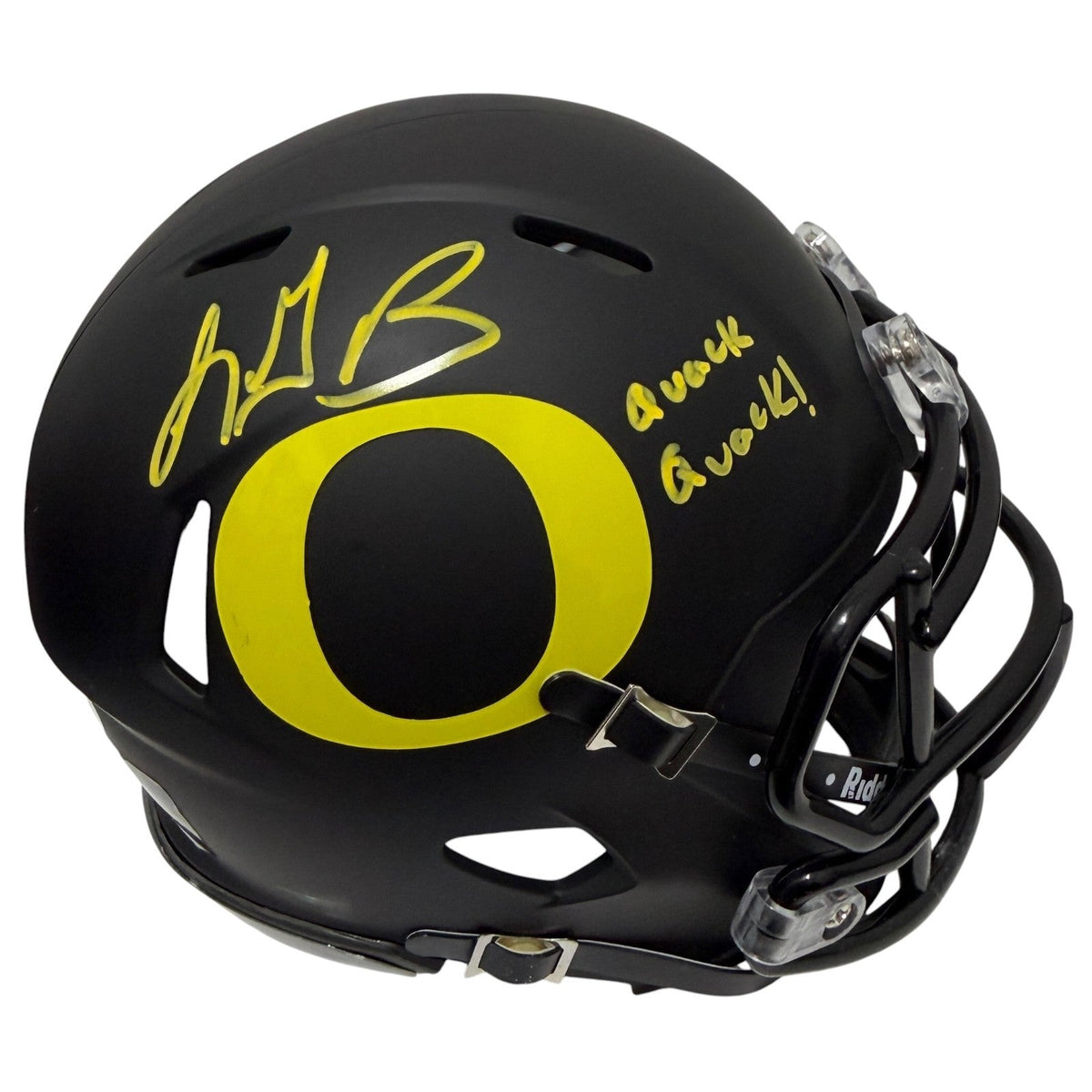 LeGarrette Blount Signed Oregon Ducks Mini Helmet w/ Quack Quack! JSA Wit COA-Powers Sports Memorabilia