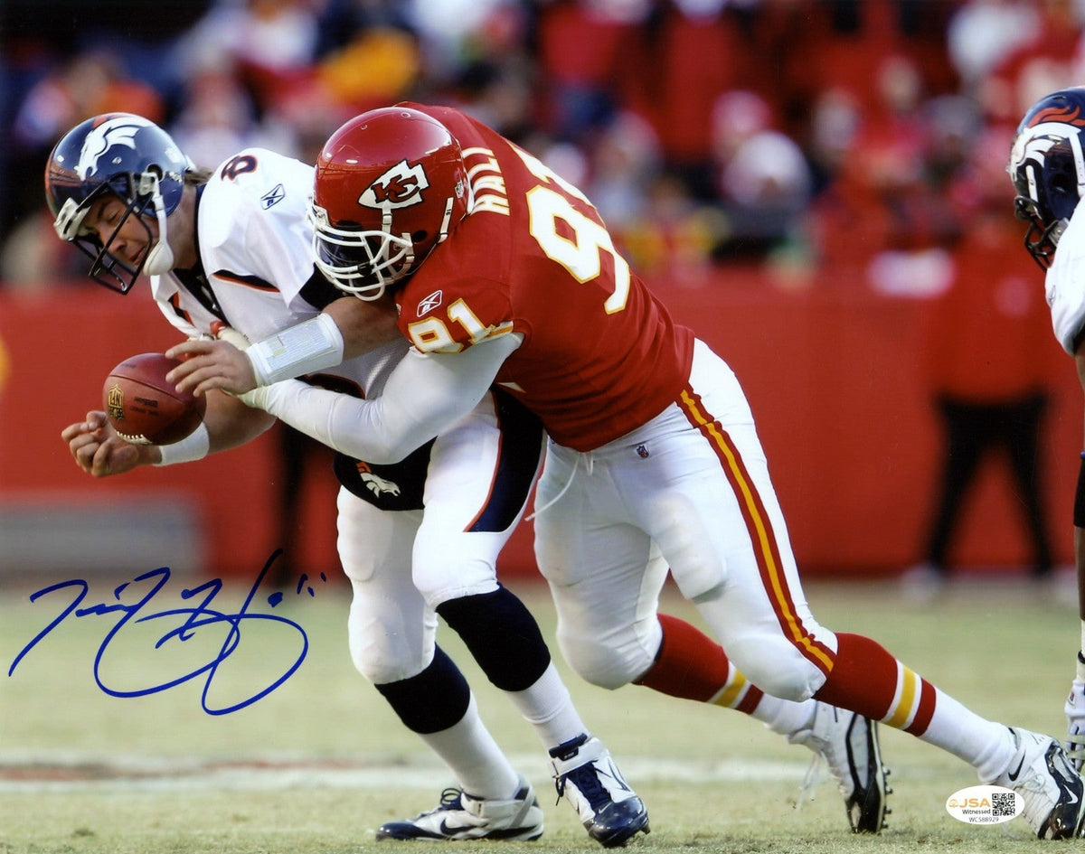 Tamba Hali Signed Autographed Kansas City Chiefs 11x14 Photo JSA Witness COA-Powers Sports Memorabilia