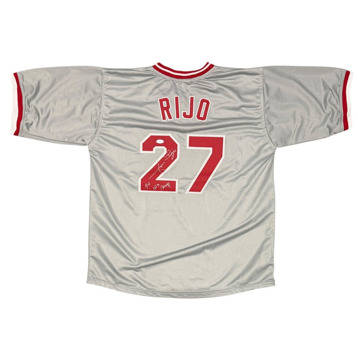 Jose Rijo Signed Cincinnati Reds Custom Jersey w/ 90 WS MVP JSA Witness COA G-Powers Sports Memorabilia