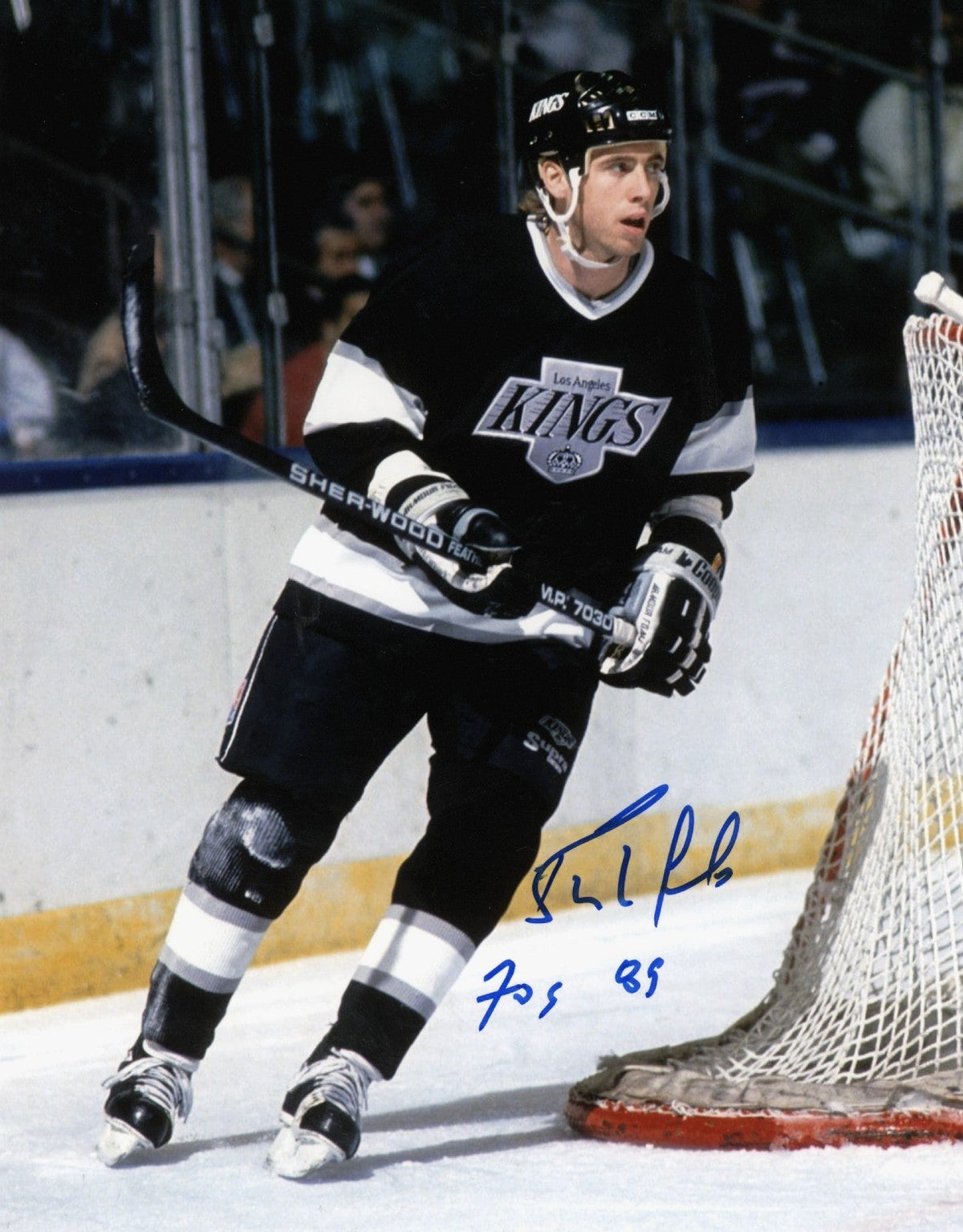 Bernie Nicholls Signed Autographed LA Kings 8x10 Photo w 70 Goals 89 LSCM COA #2-Powers Sports Memorabilia